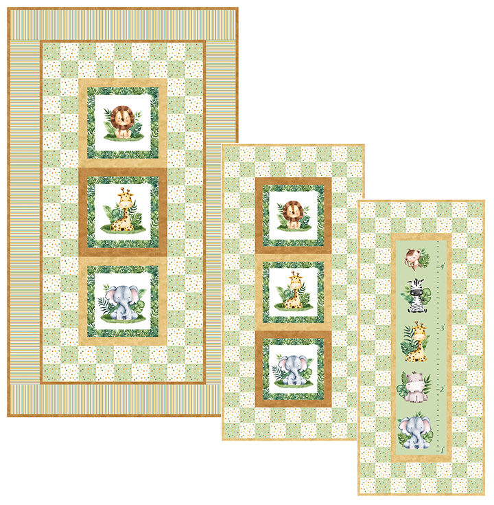 NEW! Welcome Baby - Quilt PATTERN - by Phoebe Moon Designs - Features Baby  Safari Fabrics by Deborah Edwards for Northcott