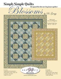 Blossoms Simply Simple Quilts - Blue/Natural