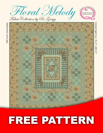 Floral Melody Teal Quilt